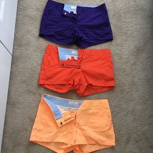 J Crew chino broken in shorts set, size 8